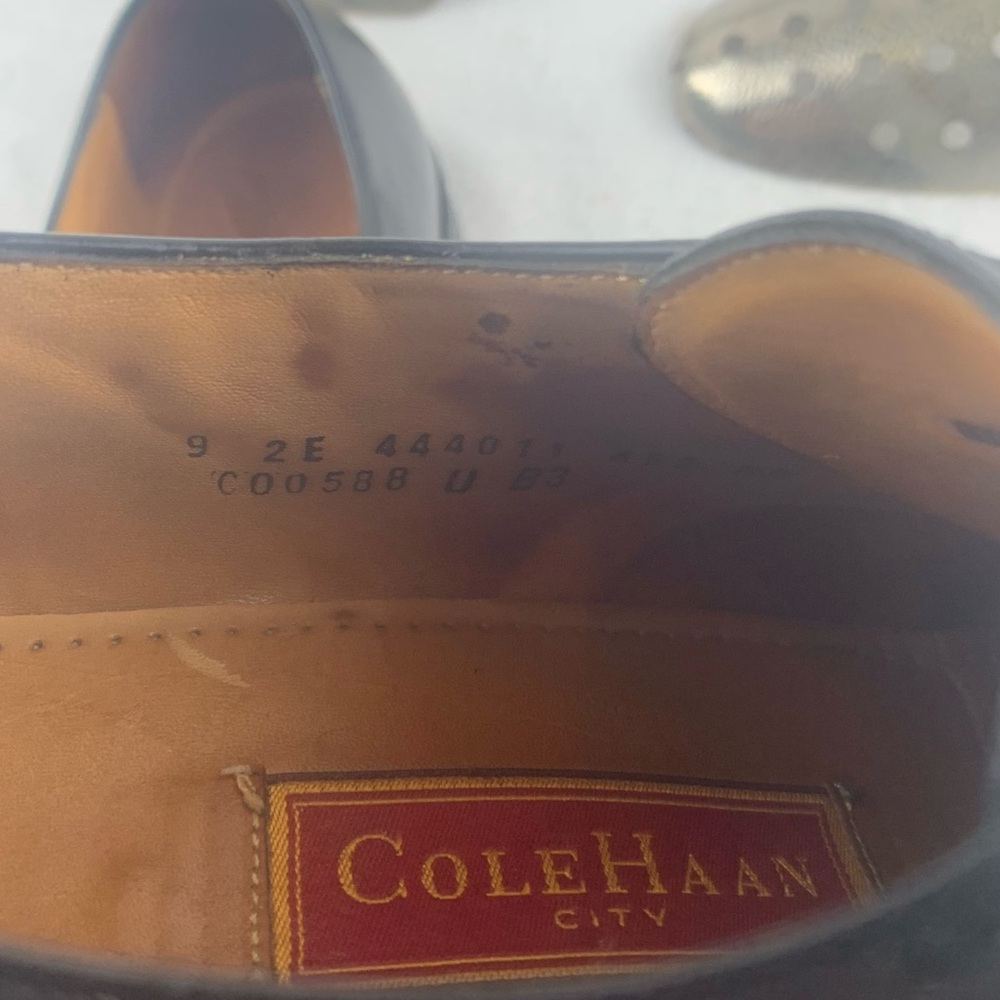 Cole Haan Black 5 Eye Lace Up Oxford Dress Shoes Smooth Leather Mens Size 9EE - Picture 12 of 14